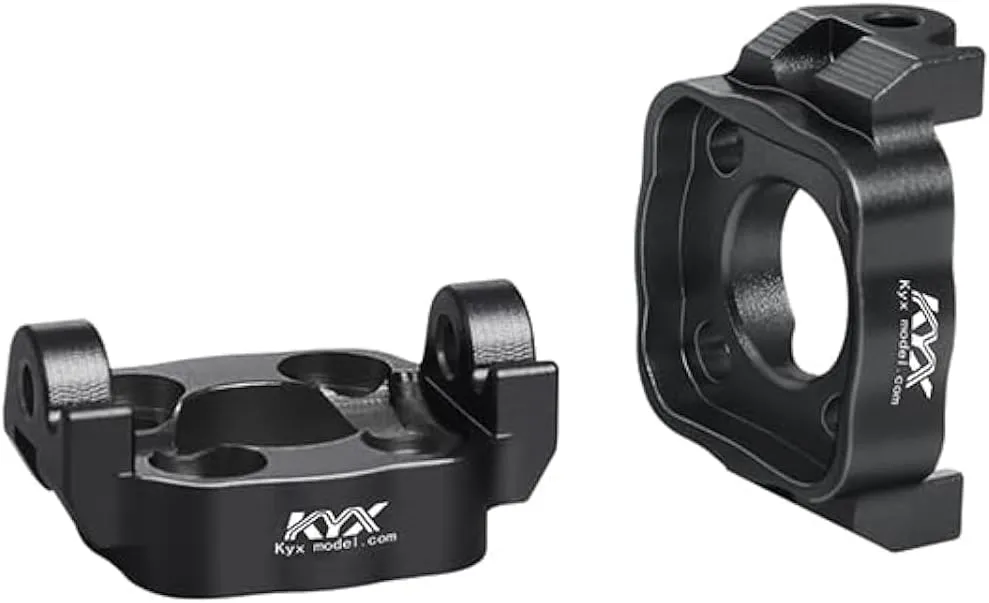 KYX Racing Aluminum Spindle Carrier Set Black Upgrades Parts Accessories for 1/18 RC Car LOSI Mini LMT 4X4 Monster Truck