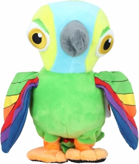 La Granja De Zenon - 20CM Interactive Parrot Pepe - Musical Plush - Repeat, Walk and Play Songs - El Reino Infantil