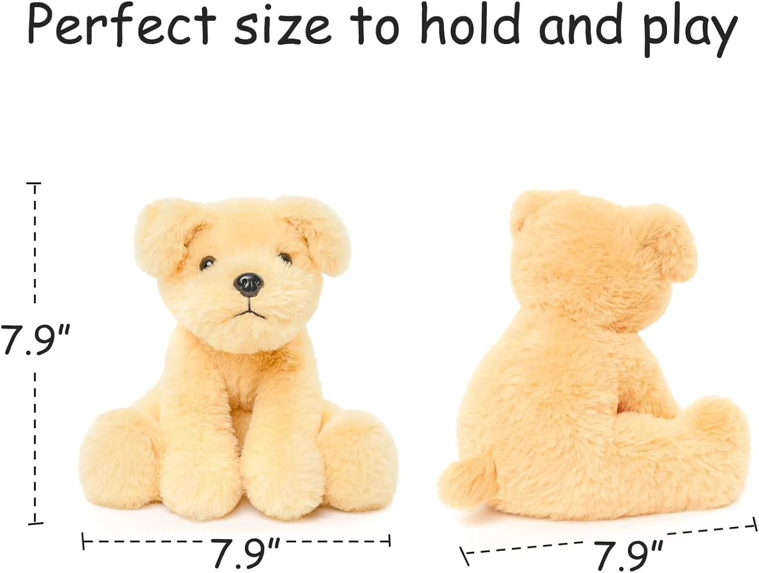 Labs Labrador Golden Retrievers Dog Puppy Stuffed Animals Plush Toys for Kids Boys Girls Birthday Bedtime Gifts, 7.9" Golden Yellow