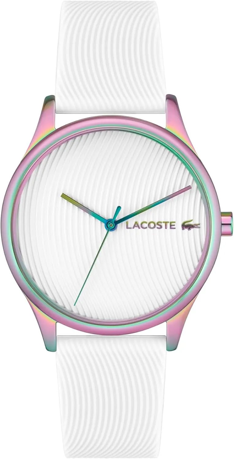 Lacoste Falda Women's 3H Quartz Watch, Silicone Wristband, Water Resistant up to 5ATM/50 Meters, Chic and Easy-to-Wear Timepiece for Her, 36mm