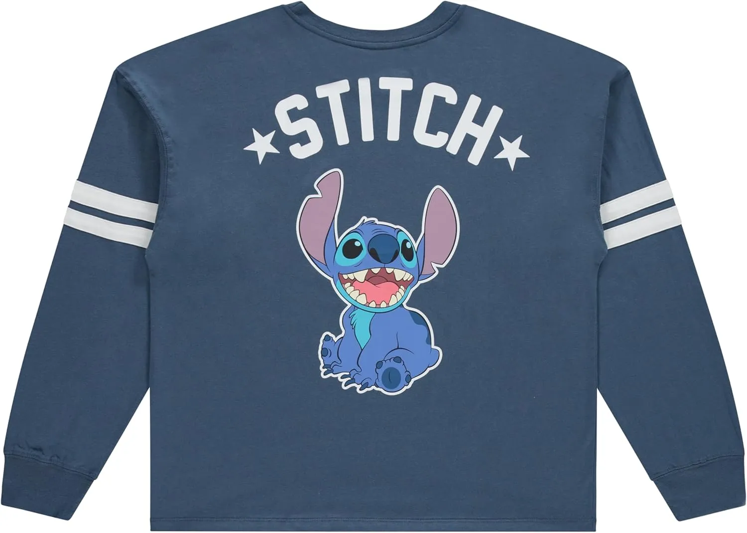 Ladies Mickey & Minnie Mouse Shirt - Lilo and Stitch Mickey & Minnie - Long Sleeve Varsity Stripe Sleeve Athletic Tee