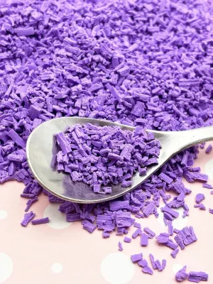 Lavender Dust, Fake Bake Candy Polymer Sprinkles, Fruity Colorful Polymer Clay Flake DIY Decorations, Decoden Supplies, 30 Gram Bag