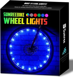 LED Bike Wheel Lights,2-Tire Pack Bicycle Spoke Light with Batteries Included.Unparalleled Durability and Visibility.LED Safety Strip Light, Bike Accessories for Kids, Boys, Girls, Adult