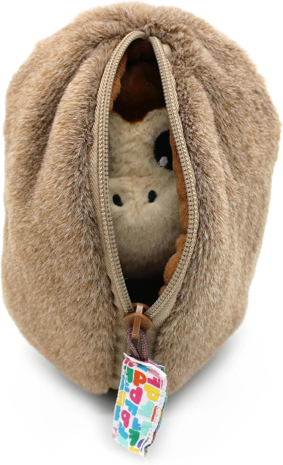 LES DÉGLINGOS Flipetz Coconet The Monkey Plushie - Reversible Coconut to Monkey 2-in-1 Soft Toy - 7.5 Inch Kids Transforming Plush Toy Cute, Collectible, Durable, Stuffed Animal Gift for All Ages