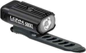 LEZYNE Hecto Drive 500XL Front Bicycle Rechargeable IPX7 White LED Road Mountain Gravel Bike Light w/Multiple Solid & Flash Modes | Integrated Versatile Mounting Strap, 500 Lumens