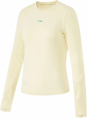 LI-NING Running Series Women One-Piece Woven Warm Long Sleeved T-Shirt ATLU048