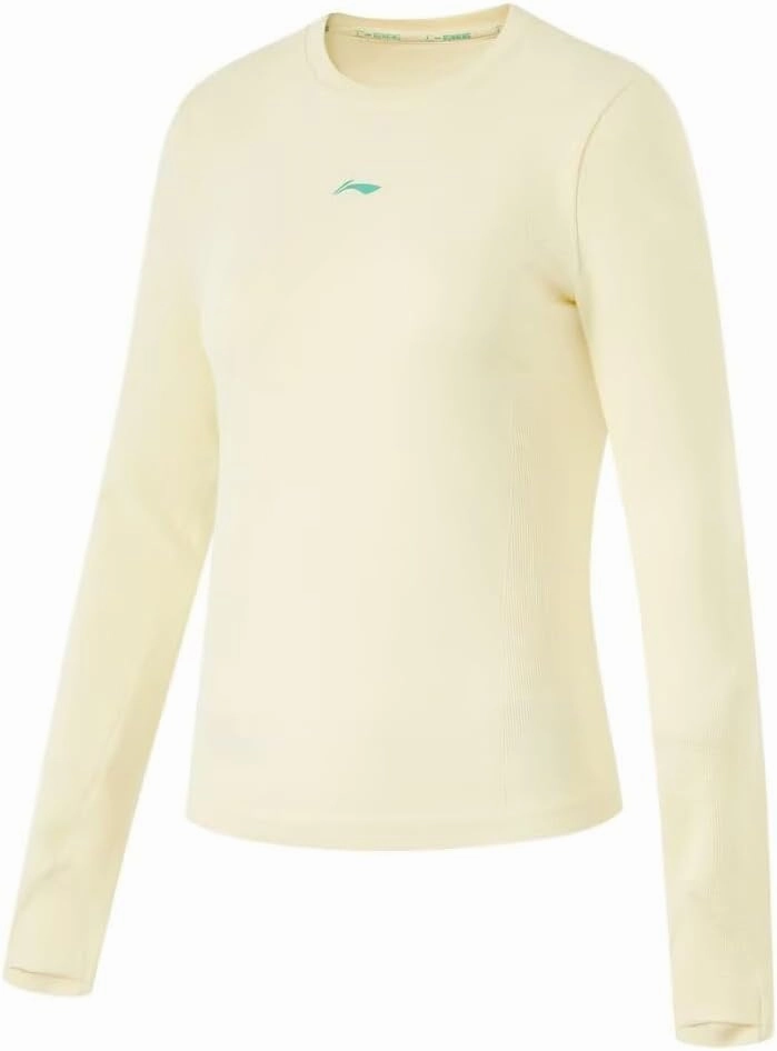 LI-NING Running Series Women One-Piece Woven Warm Long Sleeved T-Shirt ATLU048