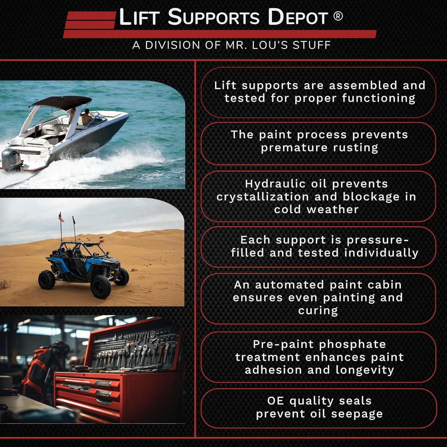 Lift Supports Depot Qty (2) 6 Inch 20lbs 10mm End fittings "Stainless Steel" Lift Supports, Gas Struts 6/15 Marine Grade Shocks