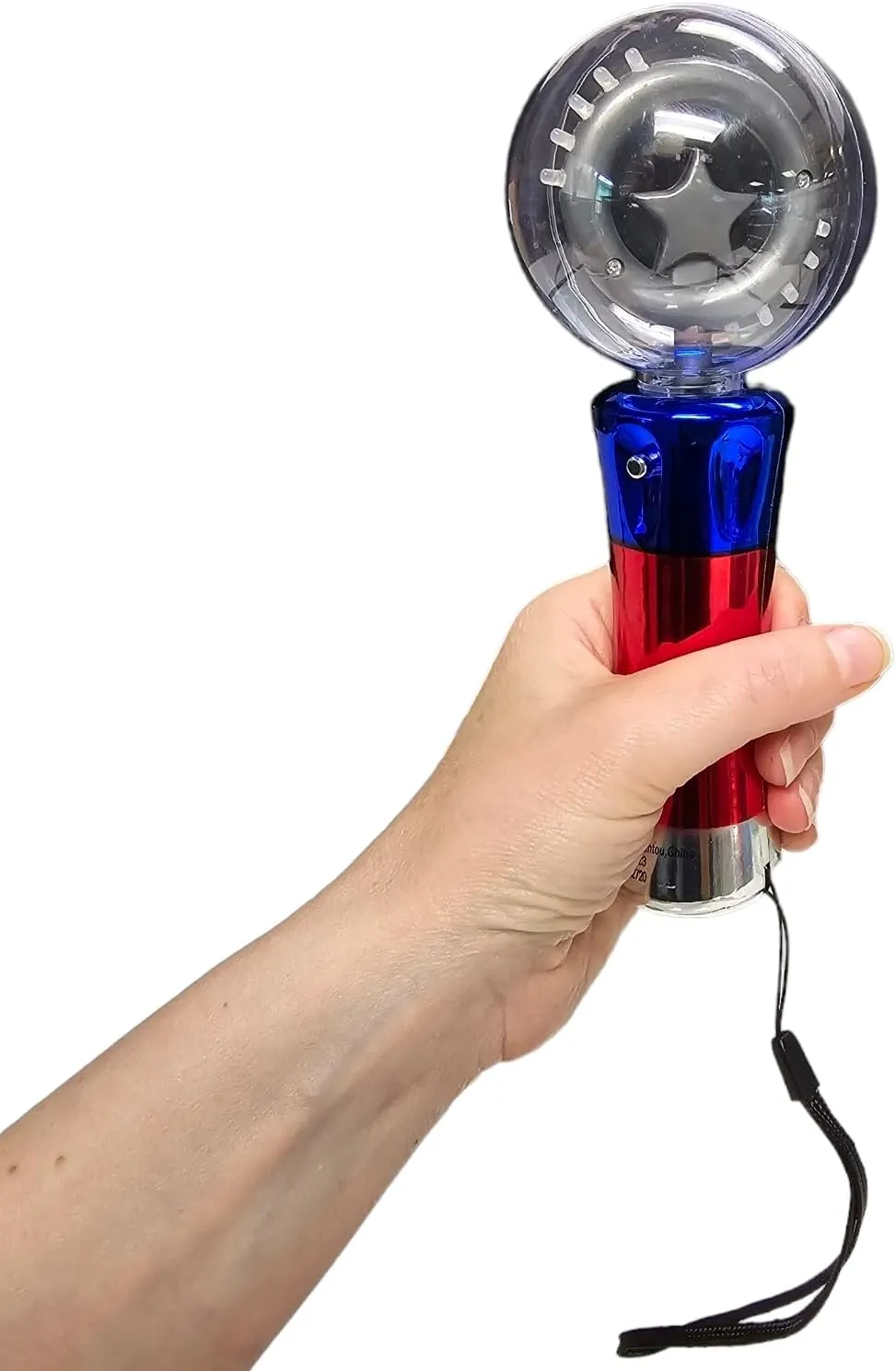 Light-Up Star Magic Spinning Ball Flashing Toy Wand (7.5") 3 AAA Batteries Included. Colorful Bright LED Light Up Sensory Toy for Toddlers Kids Boys and Girls (2 Pack)