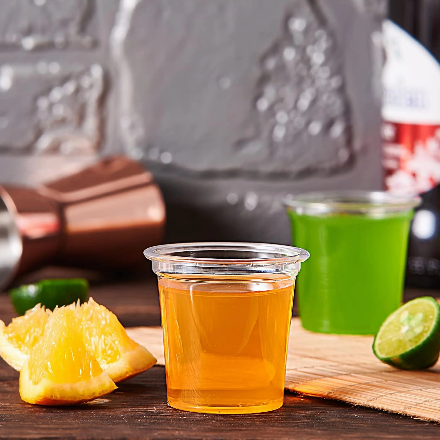 Lilymicky 1000 PACK 1 oz Plastic Shot Glasses, 1 Ounce Clear Disposable Party Cups for Vodka, Whiskey, Tequila, Mini Plastic Containers for Sauce, and Sample Tasting