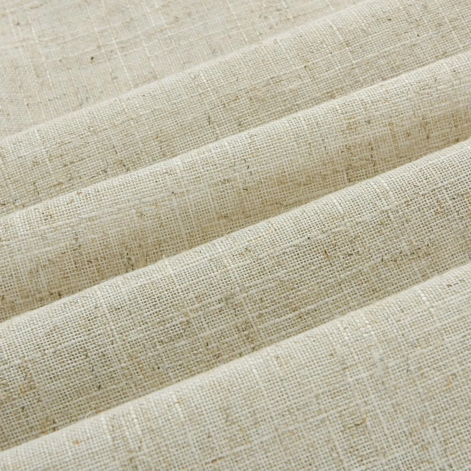 Linen Button Farmhouse Beige Shower Curtain,Bowknot,Linen and Cotton Woven Fabric,Pleated Blue Stripe,Country Style,72x72 in