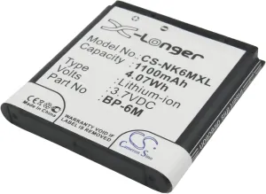 LIONX Battery Replacement for Mobiado Lucido Luminoso Stealth BP-6M-S 1100mAh / 4.07Wh