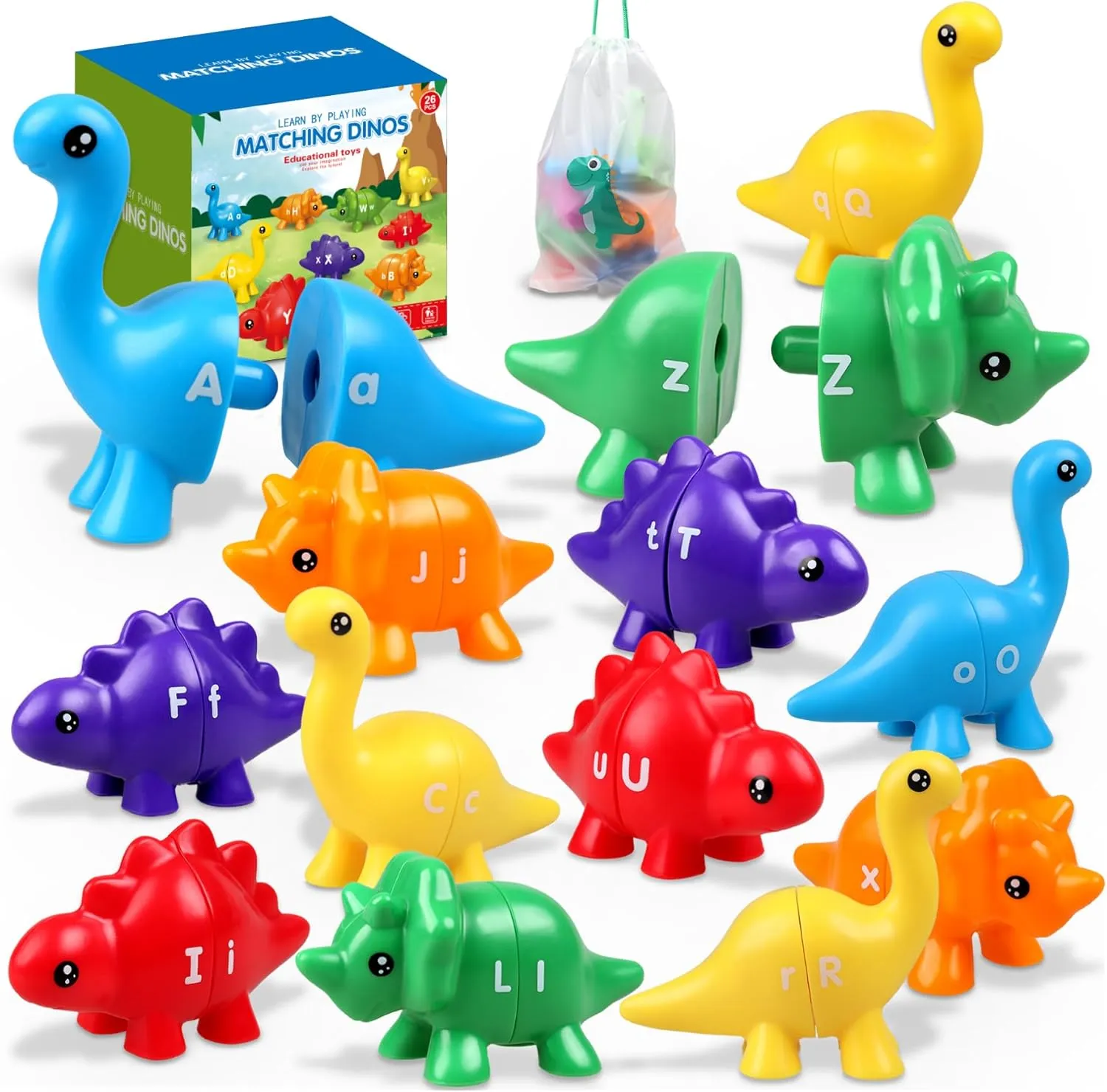 Litand Toddler Dinosaur Montessori Toys for 1 2 3 4 Year Old Boys Girls Birthday Gifts - Kids Educational Toys Learning Activities Travel Outdoor Sensory Toys for Toddlers 1-3 - Baby Toys 12-18 Months