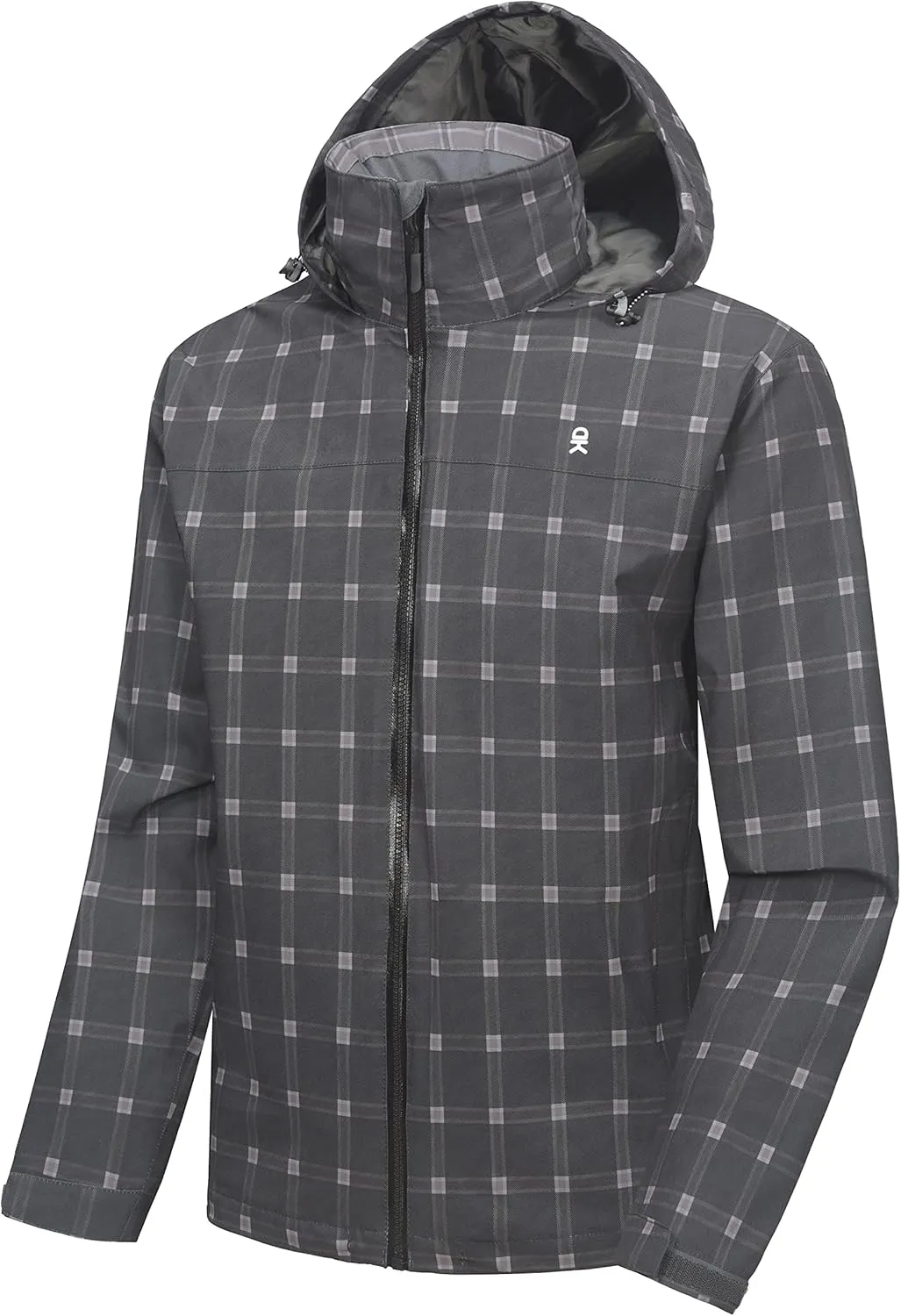 Little Donkey Andy Men's Waterproof Rain Jacket, Lightweight Rain Coat, Raincoat with Hood for Golf Hiking