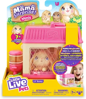 Little Live Pets - Mama Surprise Minis Bunny, Plush Bunny with Sounds and Movements, Who Has Babies, Interactive Pet, Toy for Boys and Girls  5 Years Old
