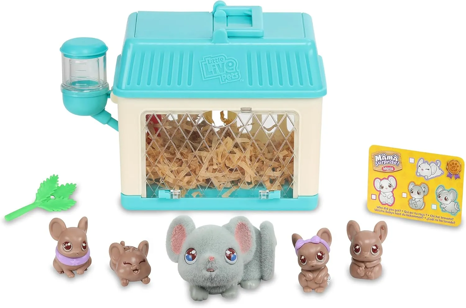 Little Live Pets - Mama Surprise Minis Mouse, Plush Mouse with Sounds and Movements, Who Has Babies, Interactive Pet, Toy for Boys and Girls  5 Years Old