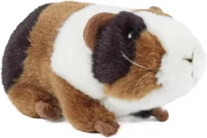 Living Nature Guinea Pig, Realistic Soft Cuddly Small Pig Toy, Naturli Eco-Friendly Plush, White, 18cm