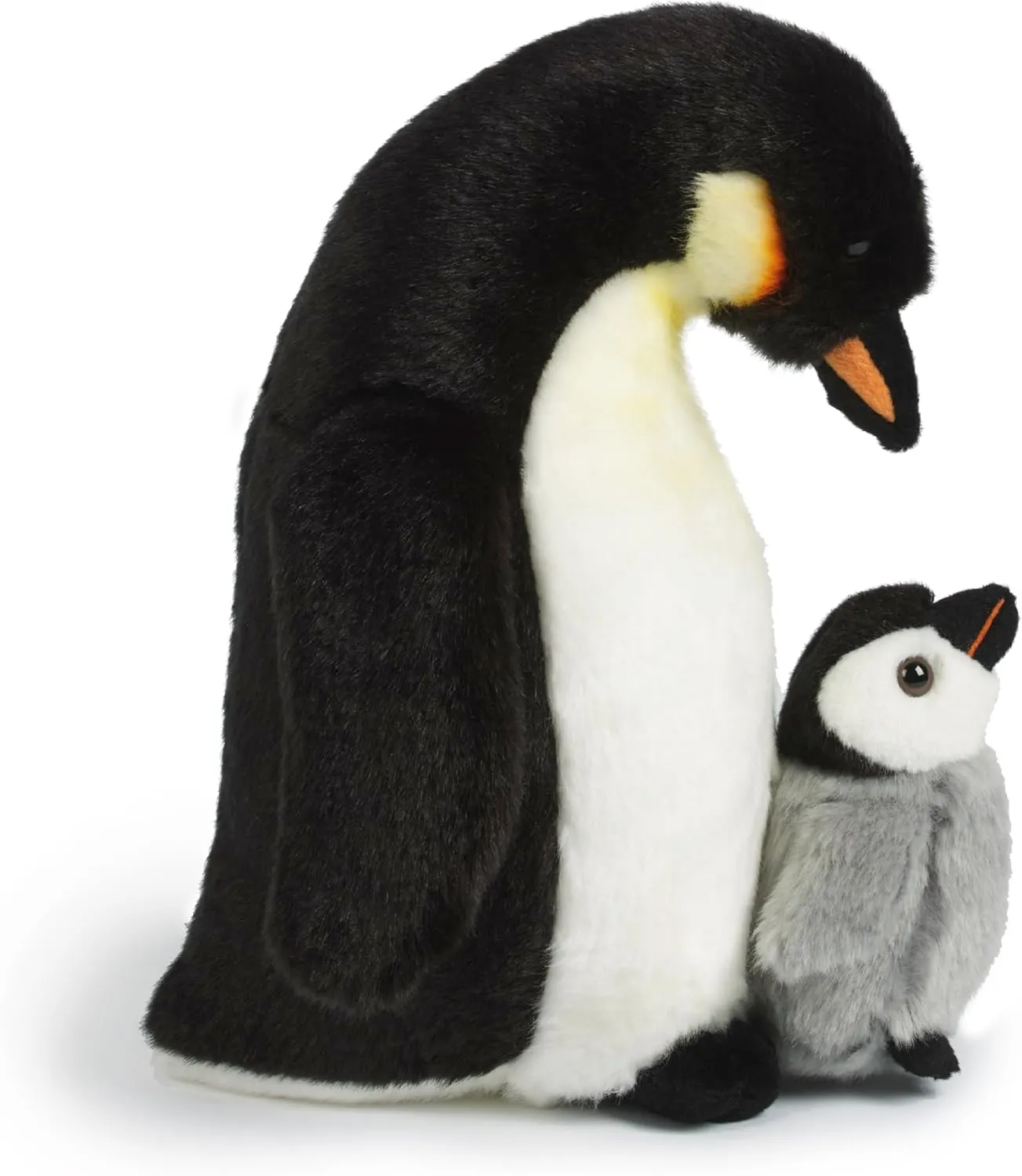 Living Nature Penguin with Chick, Realistic Soft Cuddly Sea Animal Toys, Naturli Eco-Friendly Plush, 11 Inches