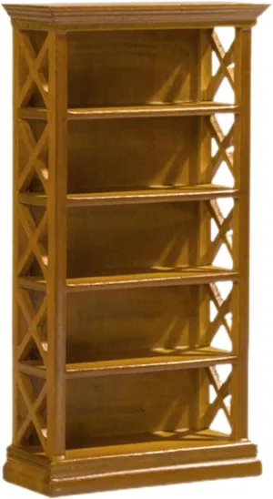 LOGOFUN Miniature Dollhouse Bookshelf 1：12 Scale Wooden Carbinet Bookcase Mini Wood Storage Shelves Model for Micro Furniture Accessories - 6 * 3in