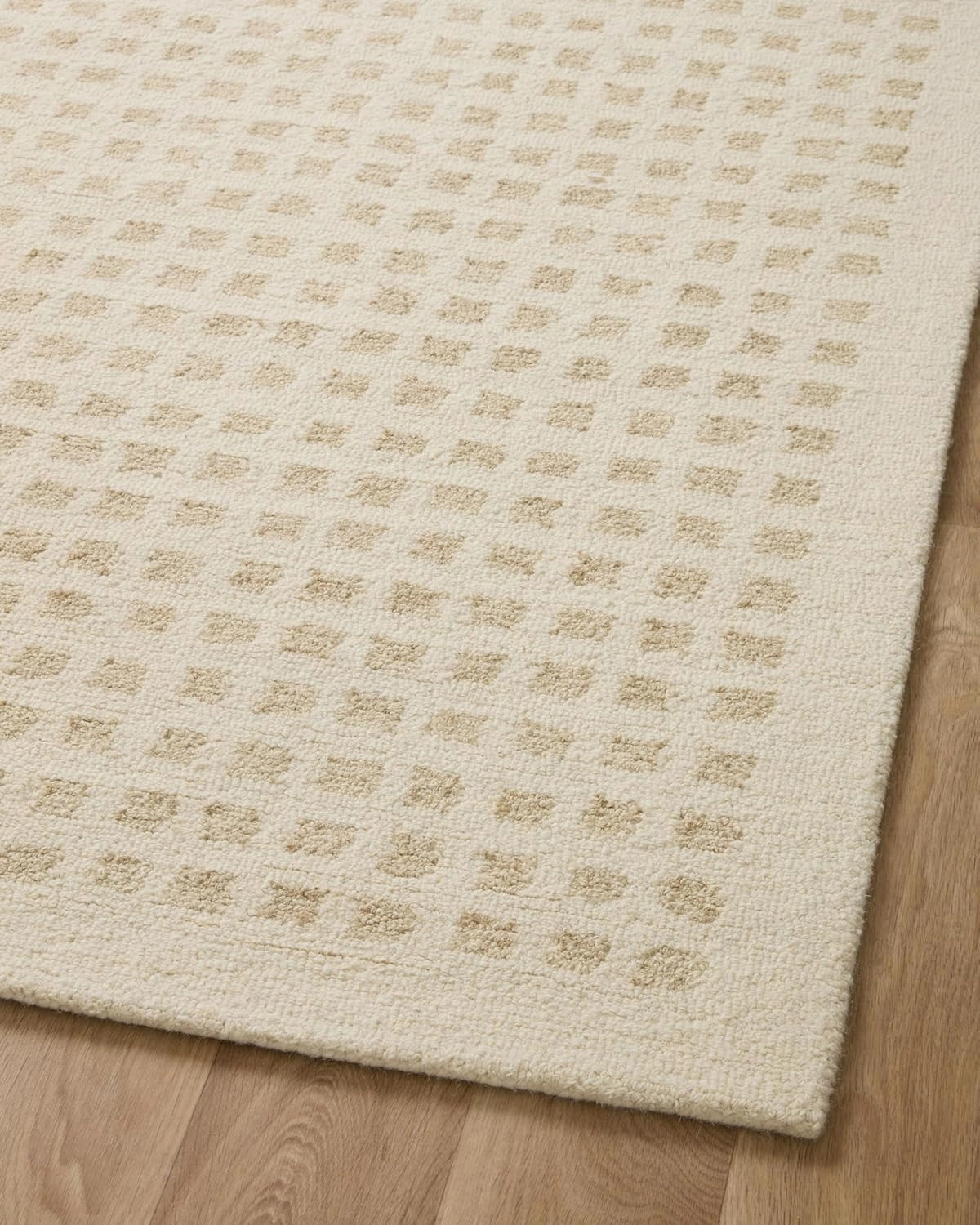 Loloi Chris Loves Julia Polly 2'-6" x 7'-6" Runner Rug in Ivory/Natural - Large Neutral Area Rug, Unique Patterned Rug for Living Room, Bedroom, Dining Area, Home Office