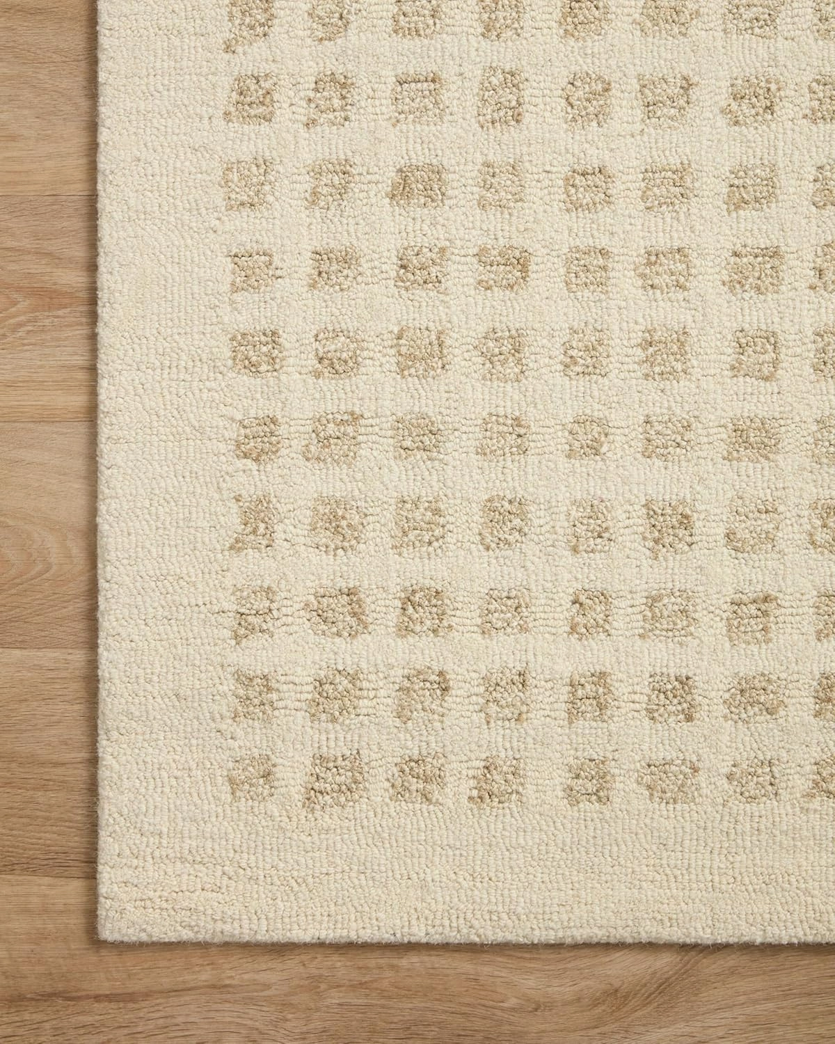 Loloi Chris Loves Julia Polly 2'-6" x 7'-6" Runner Rug in Ivory/Natural - Large Neutral Area Rug, Unique Patterned Rug for Living Room, Bedroom, Dining Area, Home Office