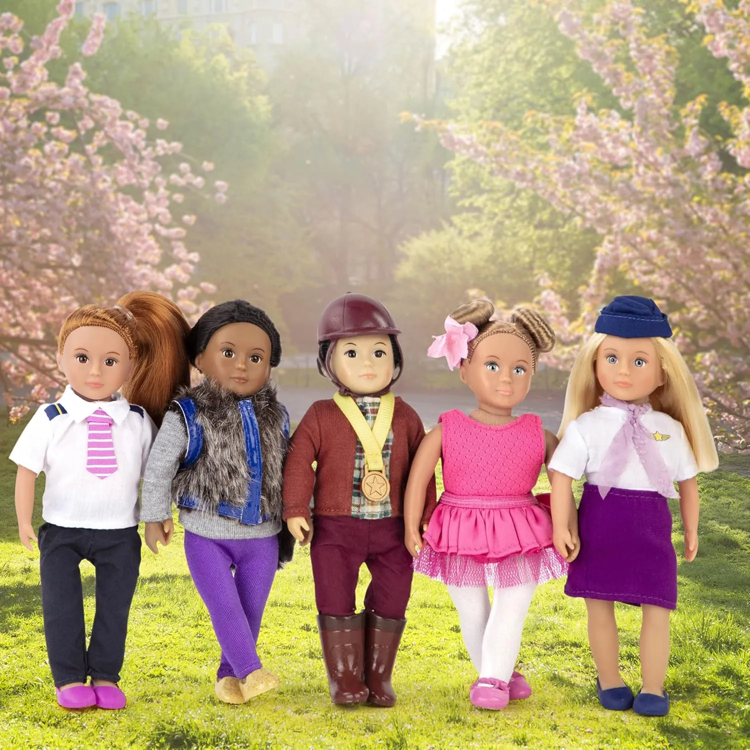Lori Dolls – Mini Doll & Toy Dog – 6-inch Doll & Boston Terrier Pup – Play Set with Outfit, Animal & Accessories – Ilyssa & Indigo – Playset for Kids – 3 Years  