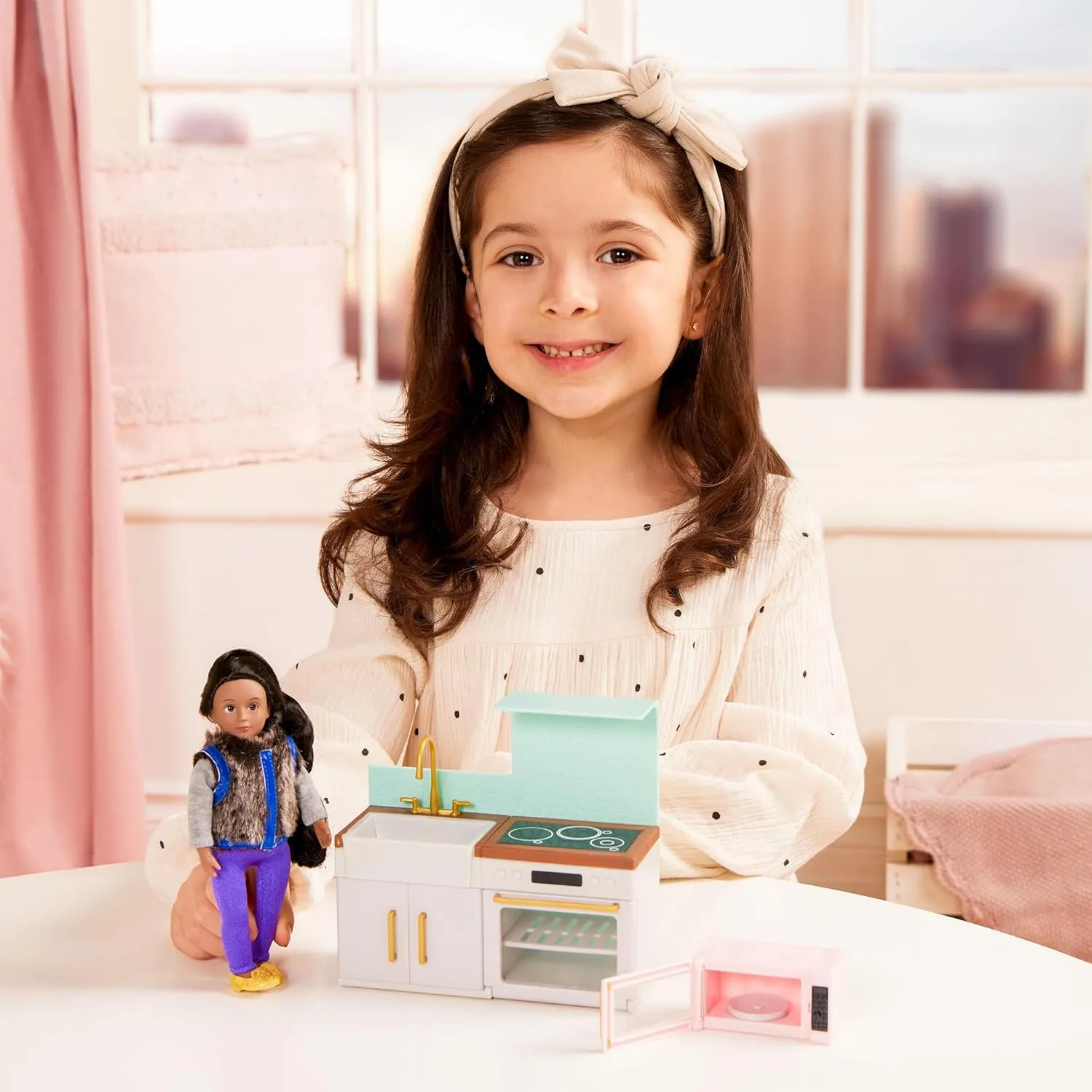 Lori Dolls – Mini Doll & Toy Dog – 6-inch Doll & Boston Terrier Pup – Play Set with Outfit, Animal & Accessories – Ilyssa & Indigo – Playset for Kids – 3 Years  
