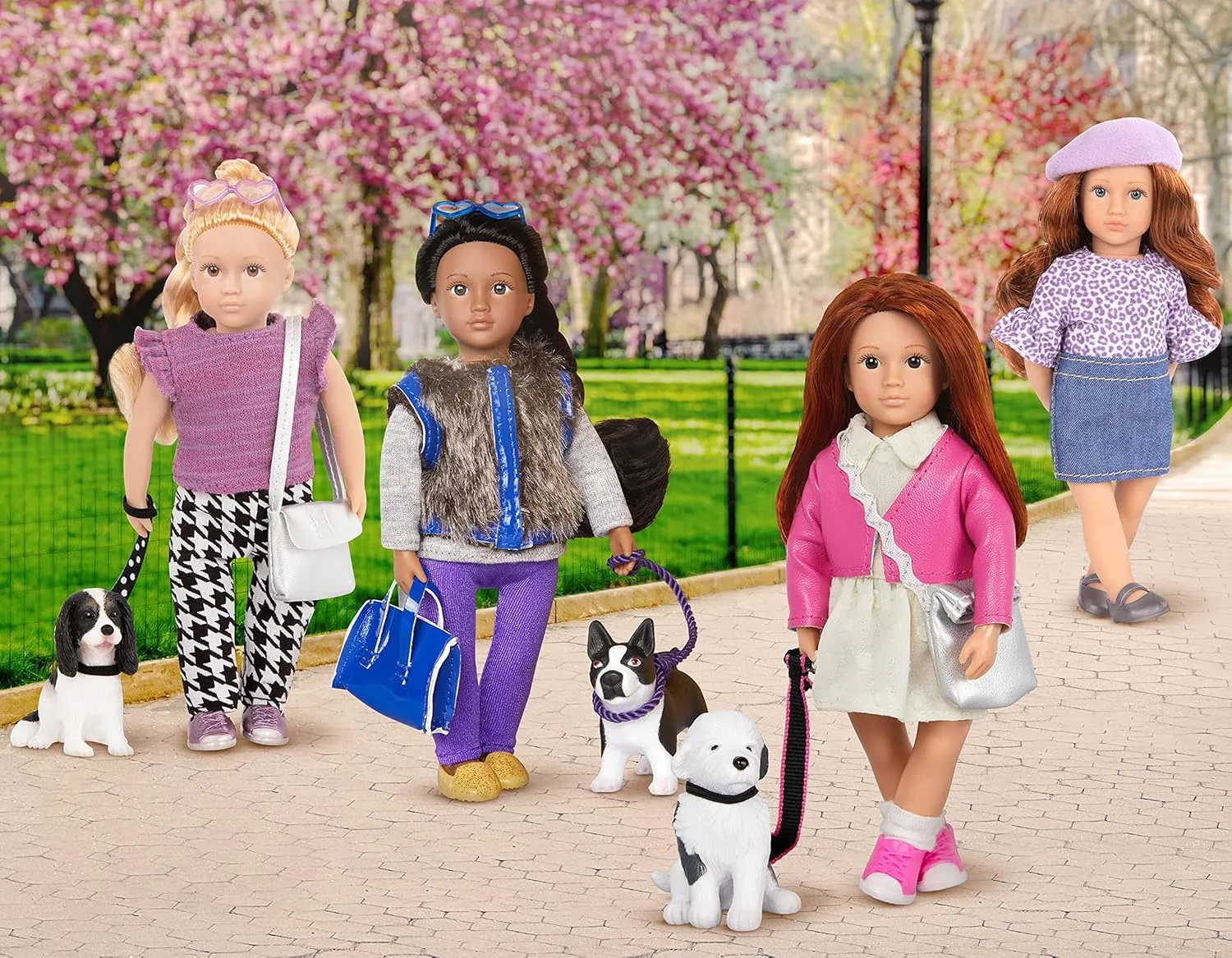 Lori Dolls – Mini Doll & Toy Dog – 6-inch Doll & Boston Terrier Pup – Play Set with Outfit, Animal & Accessories – Ilyssa & Indigo – Playset for Kids – 3 Years  