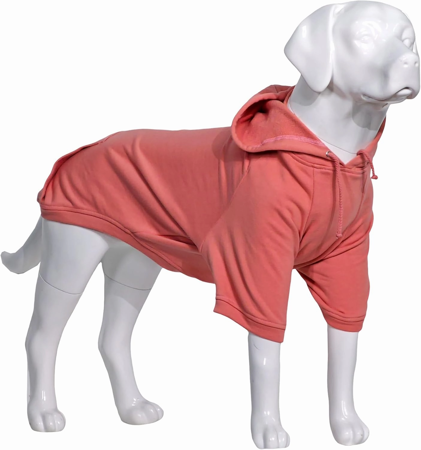 Lovelonglong Blank Basic Hoodie Sweatshirt for Dogs 100% Cotton Fits Small Medium Dachshund Large Dog Lotus-Pink XL
