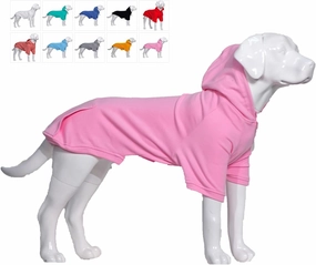 Lovelonglong Blank Basic Hoodie Sweatshirt for Dogs 100% Cotton Fits Small Medium Dachshund Large Dog Pink XL