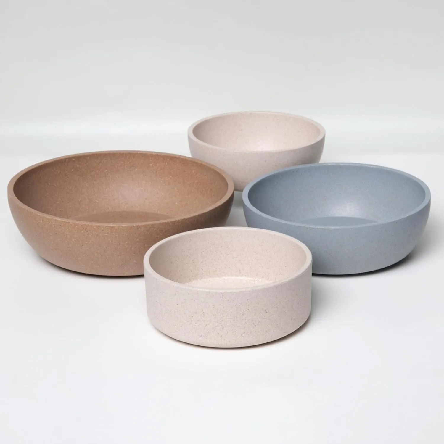 Loving Pets - Dolce Bamboo - Eco-Friendly Pet Bowls & Dishes for Dog, Cats, Puppy Food and Water Dish -Sustainable and Dishwasher Safe, Made with Real Bamboo (Large, Slate-Grey)