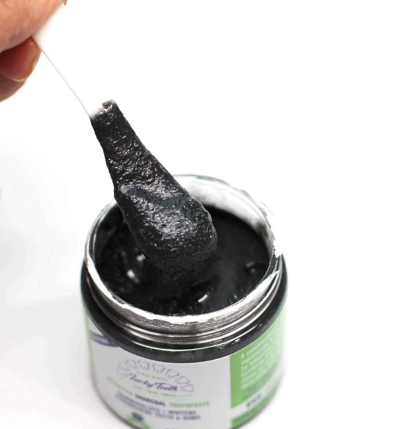 Lucky Teeth Organic Toothpaste- Mixed -Charcoal   Regular (White) -All Natural, Remineralizes and Fortifies Teeth and Gums. (2 Bottles) (2 OZ PET Plastic)