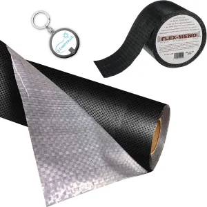 Lumintrail Mobile Flex Bottom Board Mobile Home Underbelly Wrap Repair | 48" x 100ft | Durable Polyethylene Vapor Barrier | with 4" x 108ft Flex Mend Bottom Board Repair Tape a Keychain Light