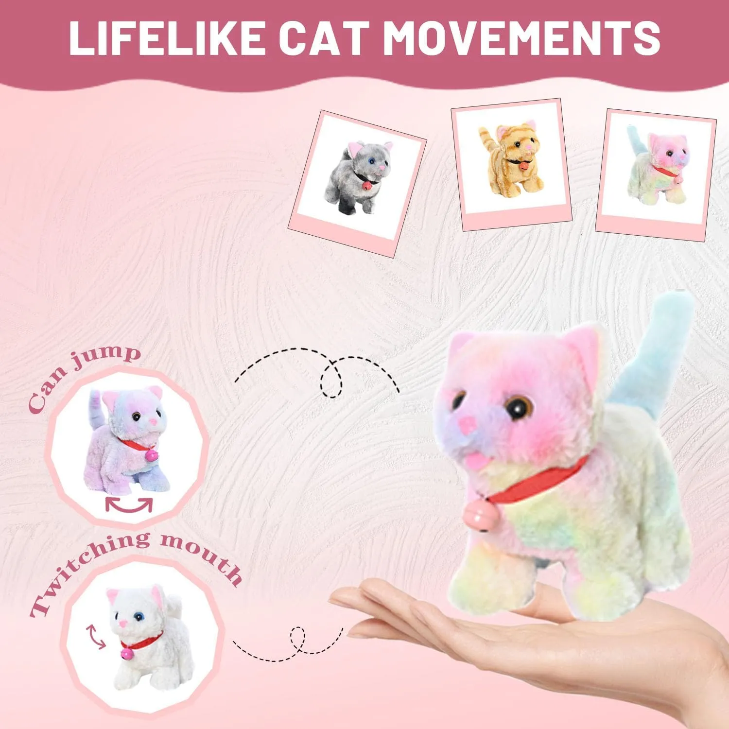 Lunafex Robot Dog, Official Lunafex Robot Cat, Realistic Puppy Interactive Pet Companion Walking, Barking, Tail Wagging (White cat)