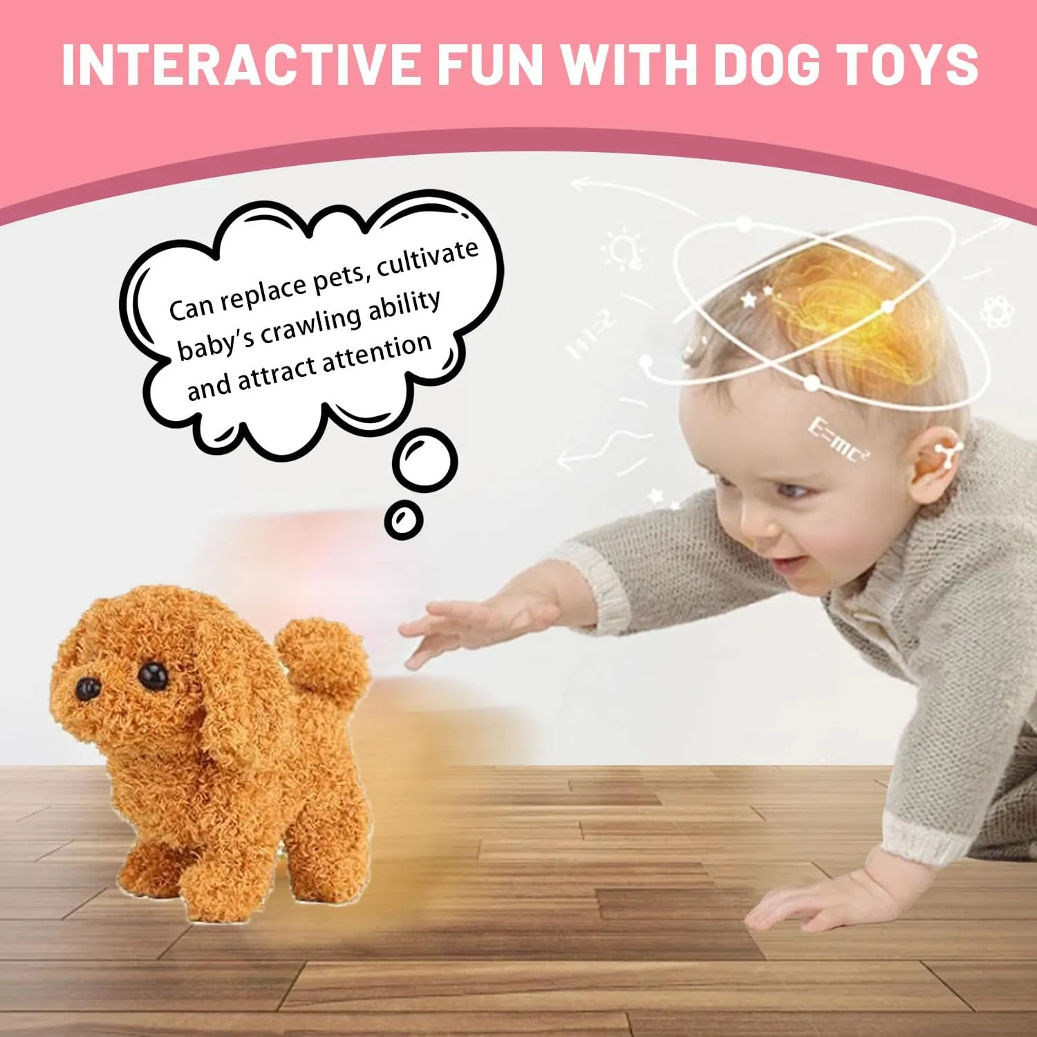 Lunafex Robot Dog, Official Lunafex Robot Cat, Realistic Puppy Interactive Pet Companion Walking, Barking, Tail Wagging (White cat)