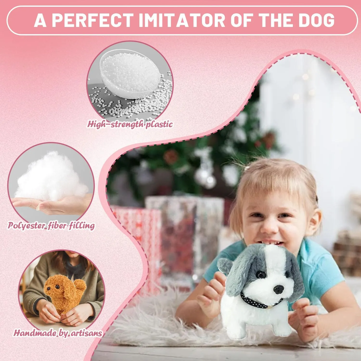 Lunafex Robot Dog, Official Lunafex Robot Cat, Realistic Puppy Interactive Pet Companion Walking, Barking, Tail Wagging (White cat)