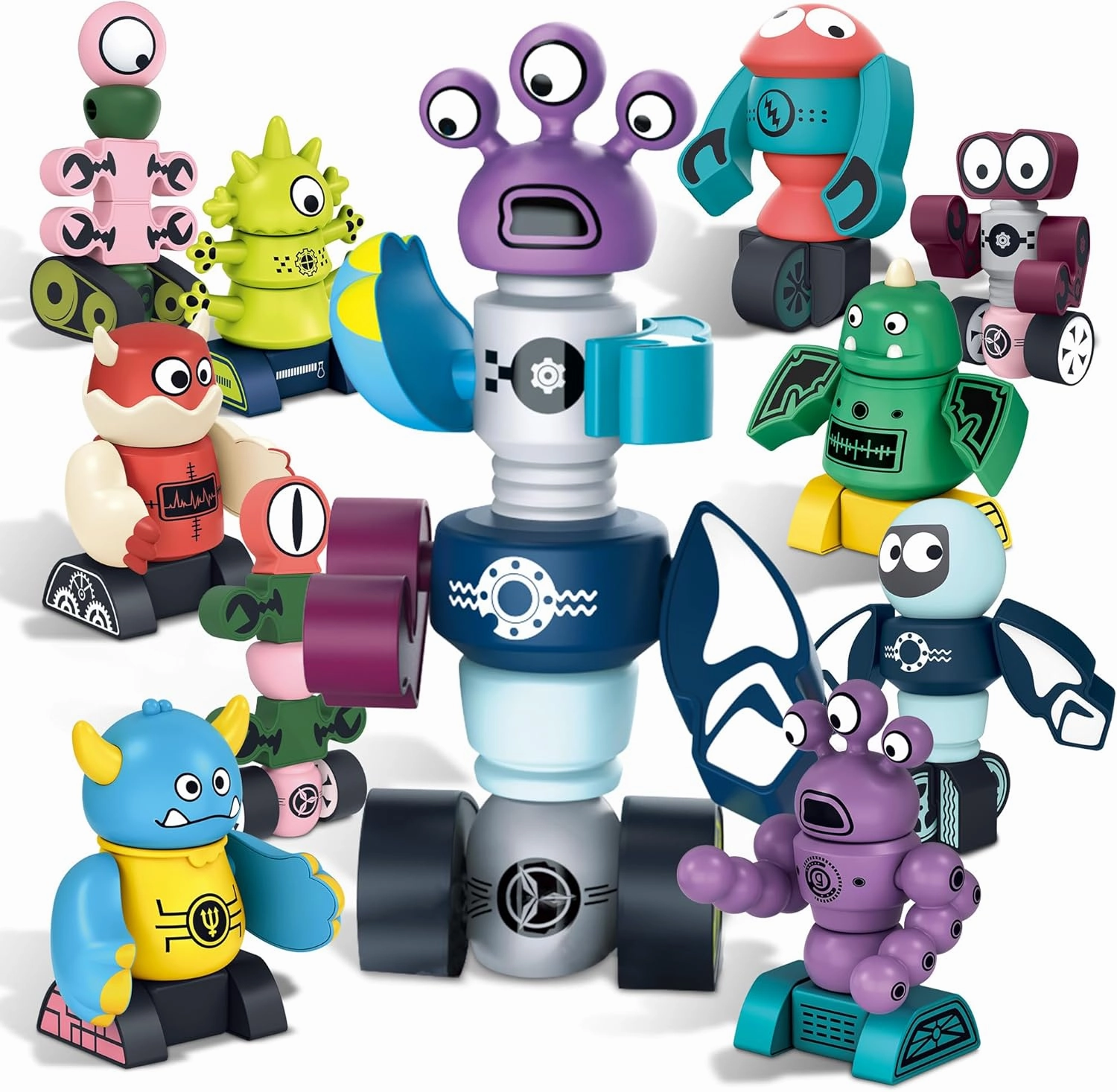 Magnet Robot Set Magnets Toy for Kids Ages 3-7 - 70 PCS Educational Construction Blocks with Storage Box, Transformt Toys Magnetic Toys for Boys Girls Birthday Gifts