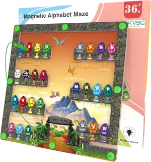 Magnetic Alphabet Maze, Montessori Toys, Magnetic Alphabet Letter Puzzle, Toddler Fine Motor Skills Sensory Toys for Boys Girls 3 4 5 Years Old Gift