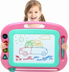 Magnetic Drawing Board Magna Kids Doodle Board,Toddler Toys for Girls Boys 3 4 5 6 7 Year Old,Large Etch A Gifts Sketch Board Colorful Magnet Erasable Pad