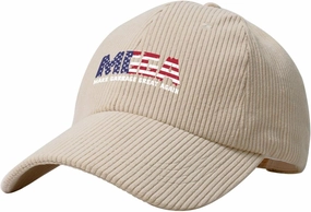 Make Garbage Great Again Corduroy Baseball Cap Adjustable Outdoor Sports Hat Trucker Caps2 Beige