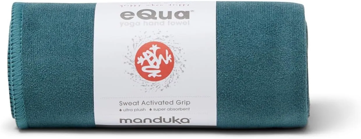 Manduka eQua Yoga Hand Towel - Quick Drying Microfiber, Lightweight, Yoga Accessories Easy for Travel
