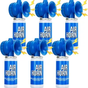 Marine Boat Air Horn 1.4oz 6pcs, Hand Held Mini Safety Air Horn, Sports Starting, Loud Small Compressed Blow Fog Dog Air Horn,Repels Wild Animals,Protect Yourself & Your pet, Stops Attacks