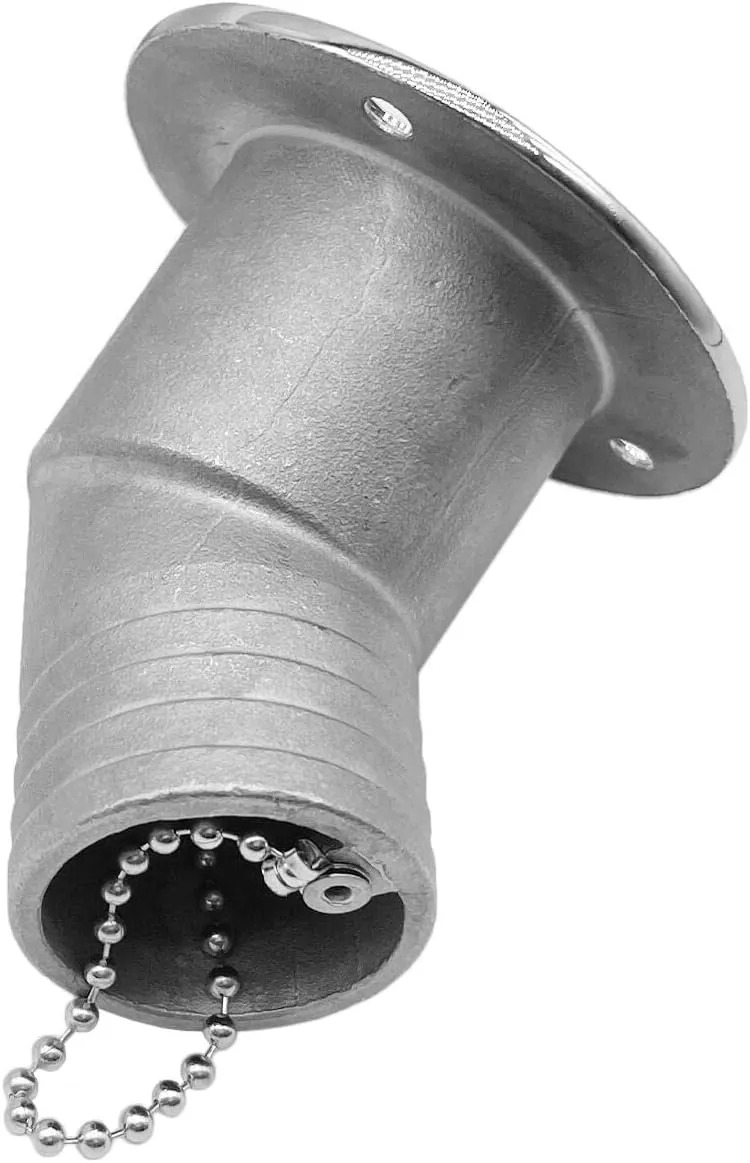 Marine Deck Filler/ Fill Keyless Cap， 316 Stainless Steel Elbow Boat Accessories Yacht Hardware (Type: Gas, 38mm/1.5inch)