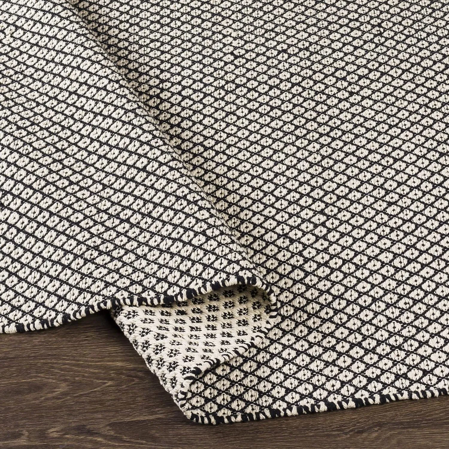 Mark&Day Area Rugs, 2x8 Stillman Valley Rustic Black Runner Area Rug, Black White Carpet for Hallway, Kitchen, Bedroom or Living Room (2'6" x 8' Runner)