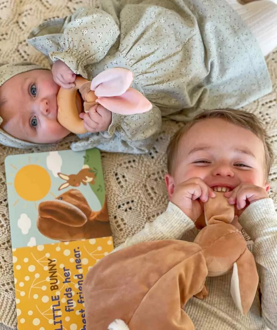 Mary Meyer Teething Toys Leika Silicone Baby Teether for Babies 0-12 Months, 9-Inches, Little Bunny