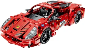 Mechanical Master - Super Car - Red 437pcs - Brick Model Vehicle, Building Blocks Activity Set, Pull Back Engine Sports Car