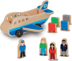 Melissa & Doug Wooden Airplane Classic Toy   Free Scratch Art Mini-Pad Bundle [93941]