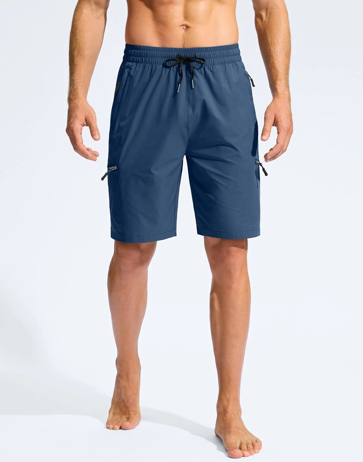 Men's Swim Trunks 9" Quick Dry Beach Shorts with 4 Zipper Pockets Board Shorts Bathing Suit Men - No Mesh Liner