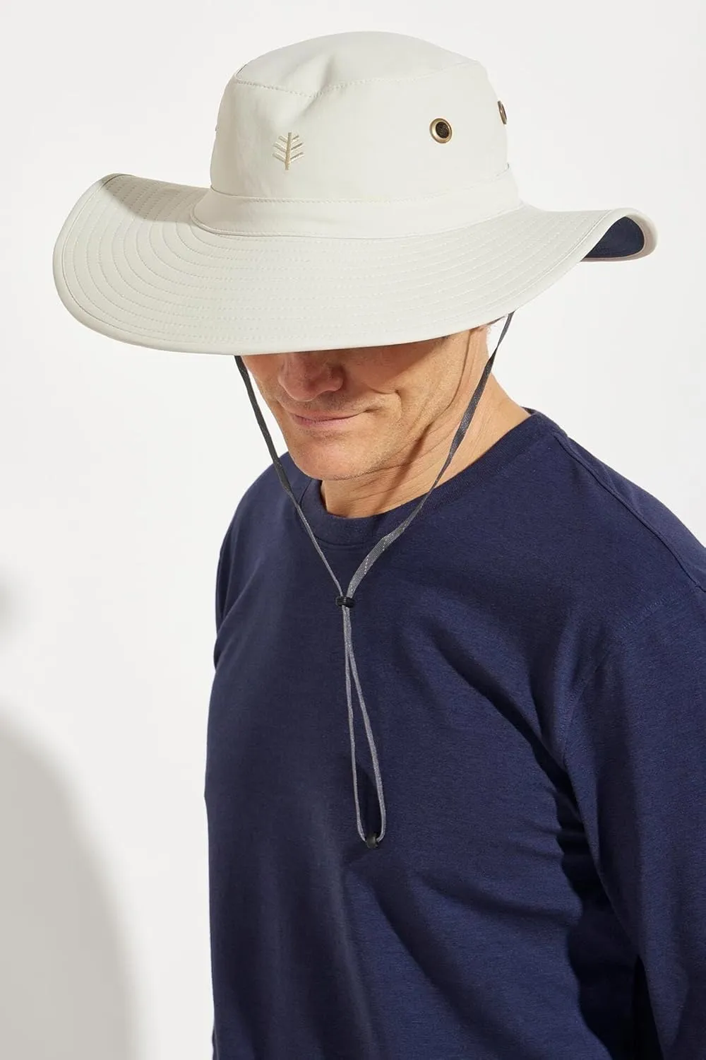 Men's Shapeable Wide Brim Hat - UPF 50 Sun Protection - Maximum Coverage on Your Next Adventure - Sun Fearless Leo Hat