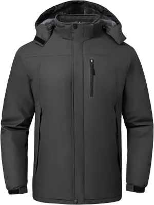 Men’s Skiing Jacket Waterproof windproof Rain Jackets with Hood